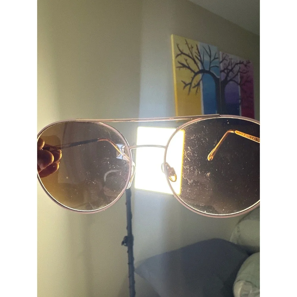 Revlon Sunglasses Women OS Rose Gold Round Aviator NS1017 RVN 53 MCV TST